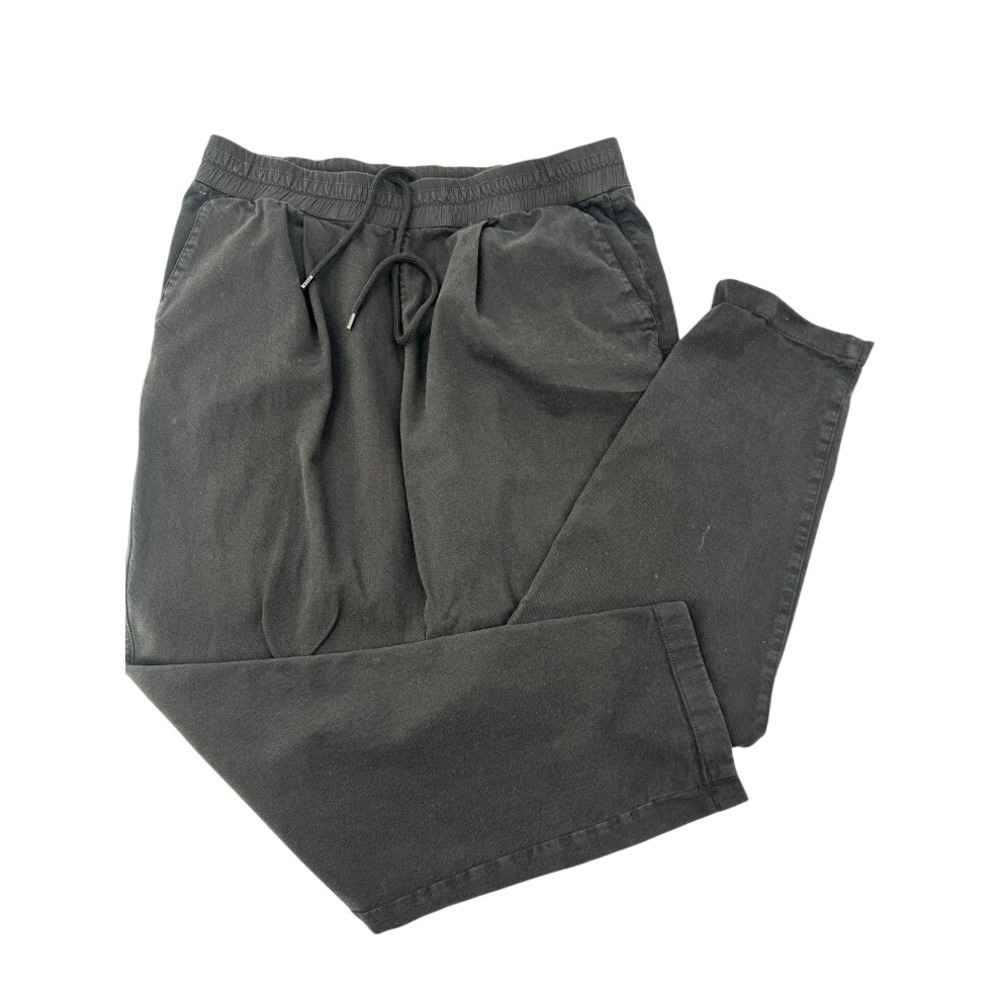 James Perse Women Charcoal Grey Jogger Pants Elastic Waist Drawstring Size 2‎